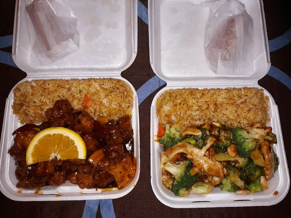 Orange Chicken and Chicken Broccoli